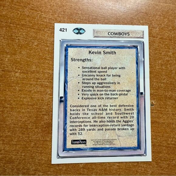 Rookie Force Kevin Smith Football Card - Picture 2 of 3